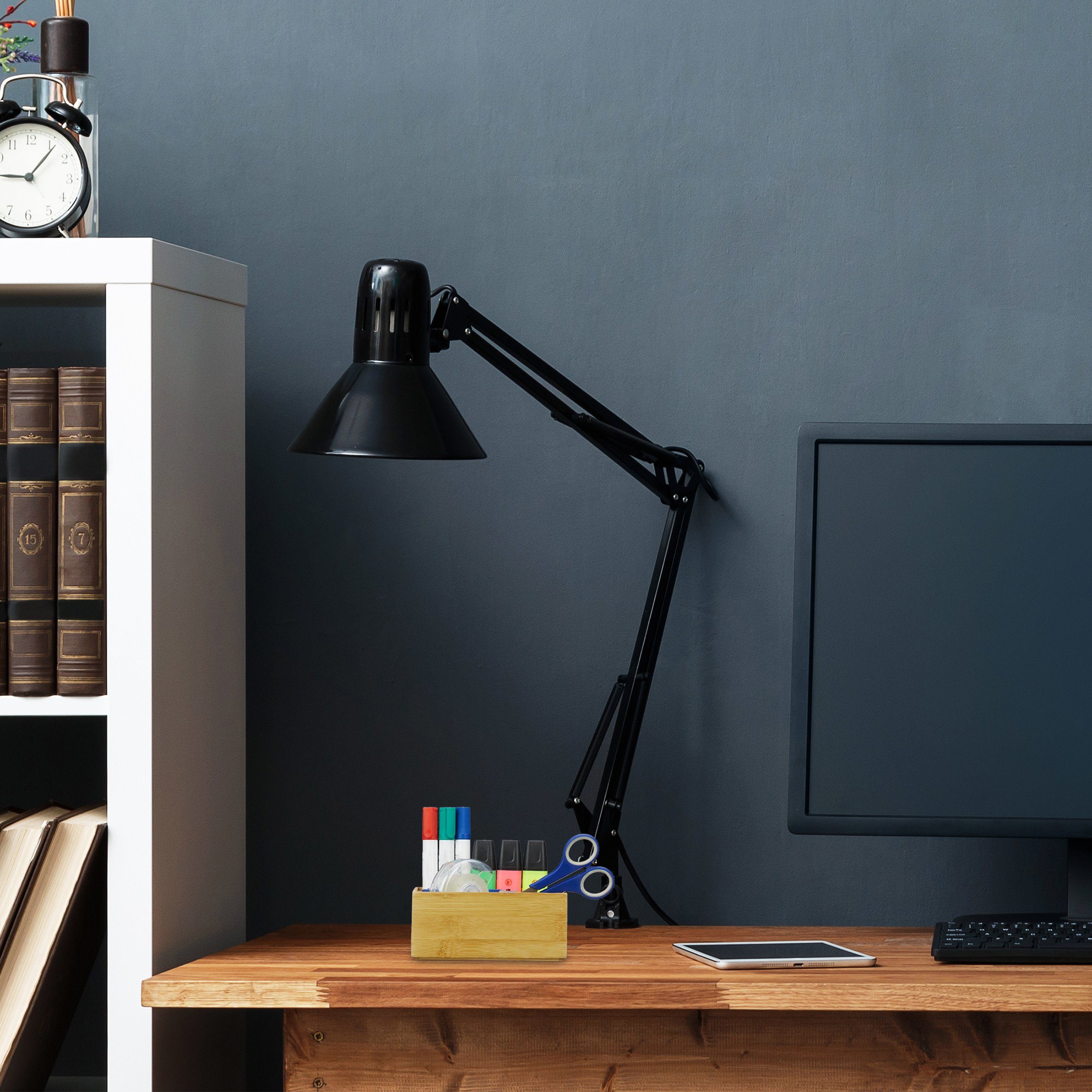 relaxdays Aufbewahrungsbox Ordnungsbox Bambus, B