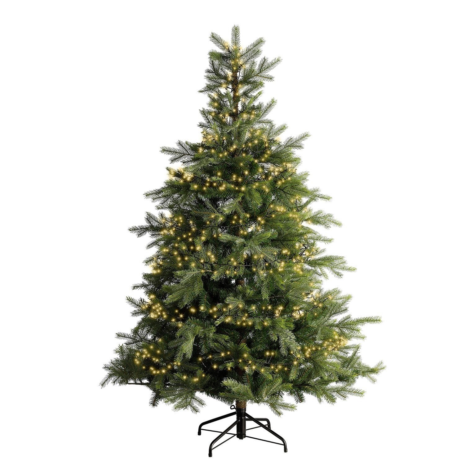 Lumineo LED-Lichterkette Lumineo Lichterkette EXCELLENT TWINKLE 2208 LED 35 m Soft Gold schwarz, Indoor/Outdoor, 8 Effekte, 8h-Timer, + 5 Meter Zuleitung – Bild 5 von 5