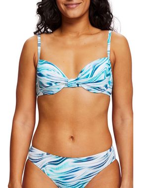 Esprit Bügel-Bikini-Top Bikinitop mit Wellen-Print