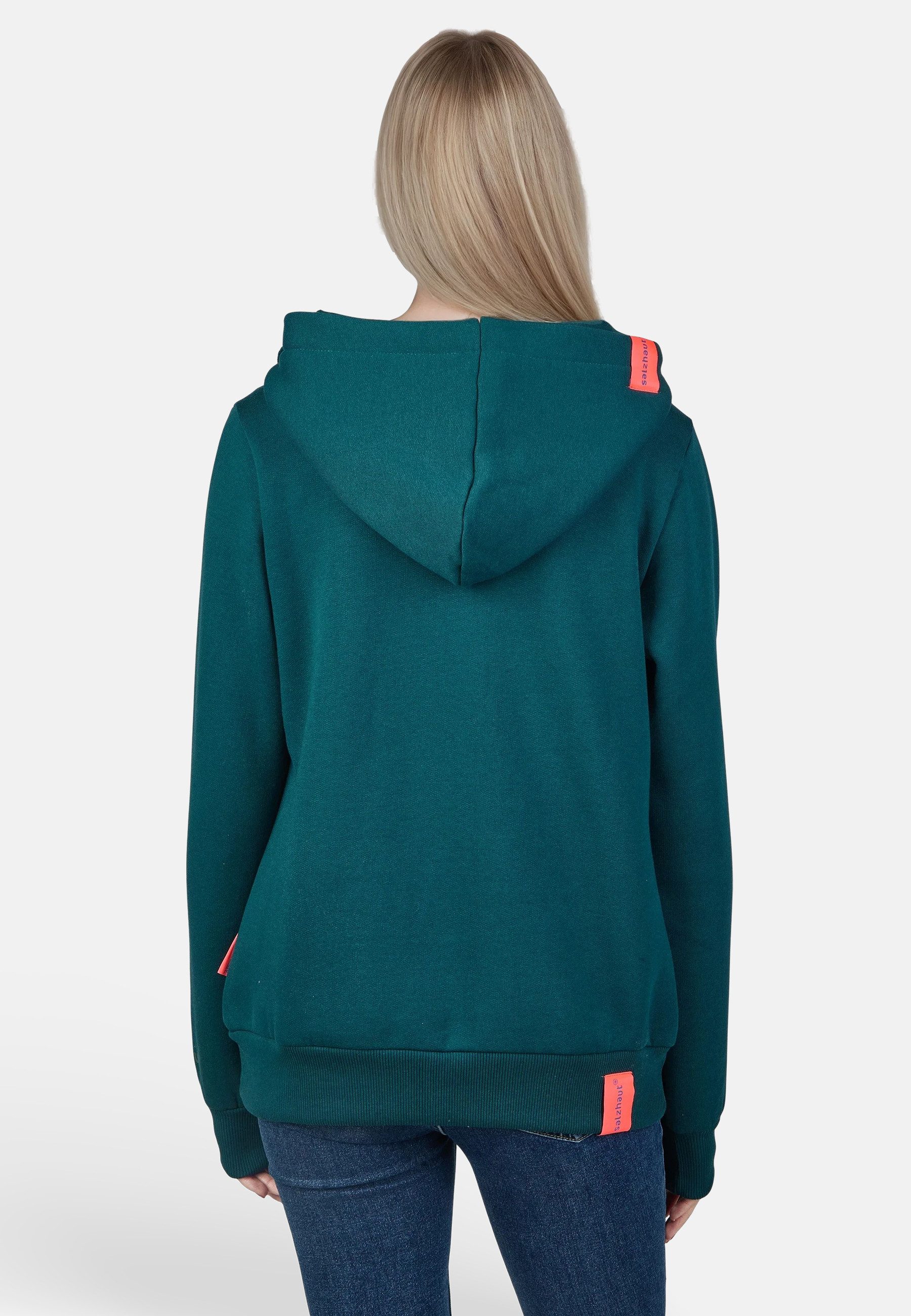 salzhaut Hoodie SÜNN Damen Tailliert salzhaut Kapuzenpullover – bequemer Fit und nordisch klares Design – Bild 4 von 5