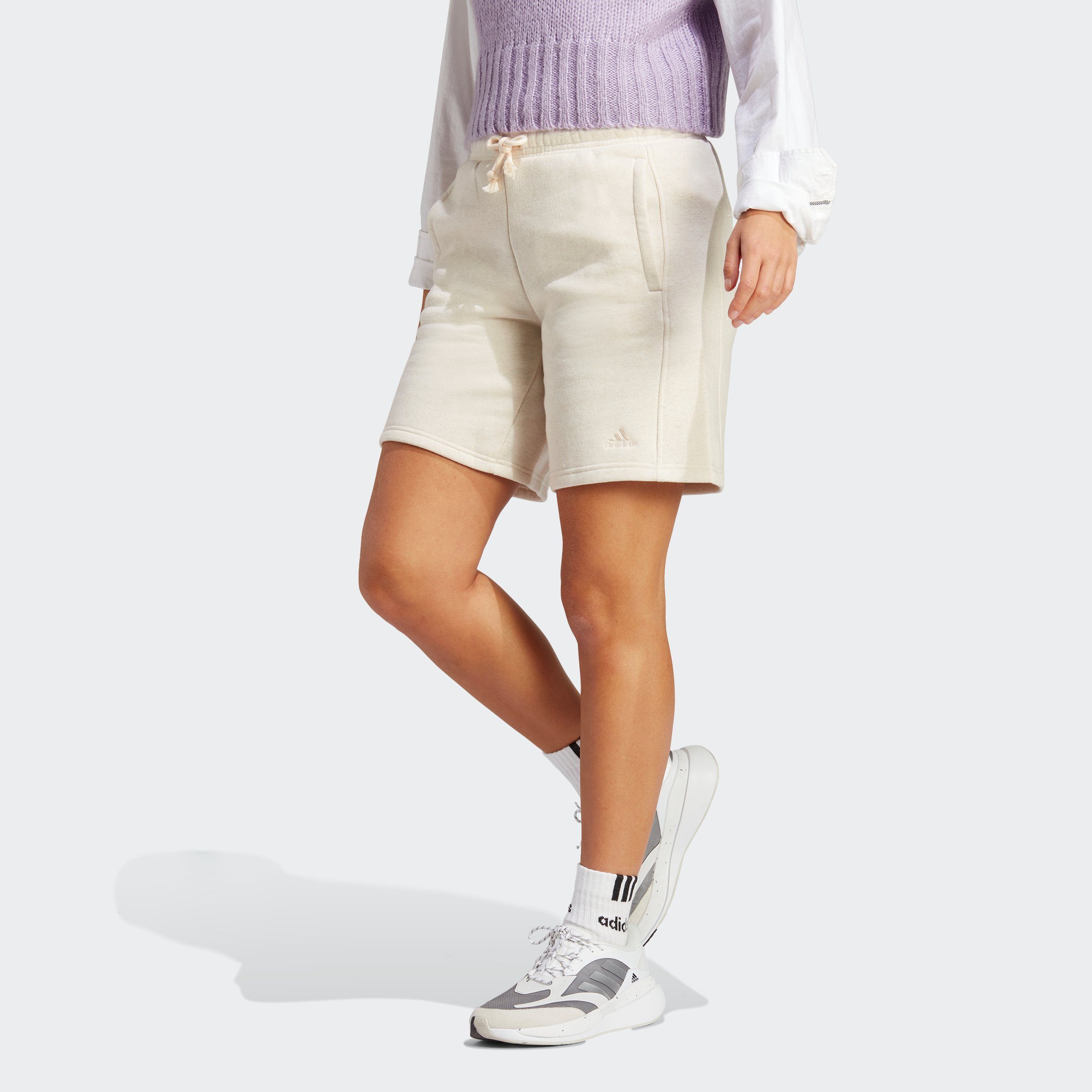 ALL Tint adidas SZN Ecru Mel Shorts Sportswear FLEECE (1-tlg)