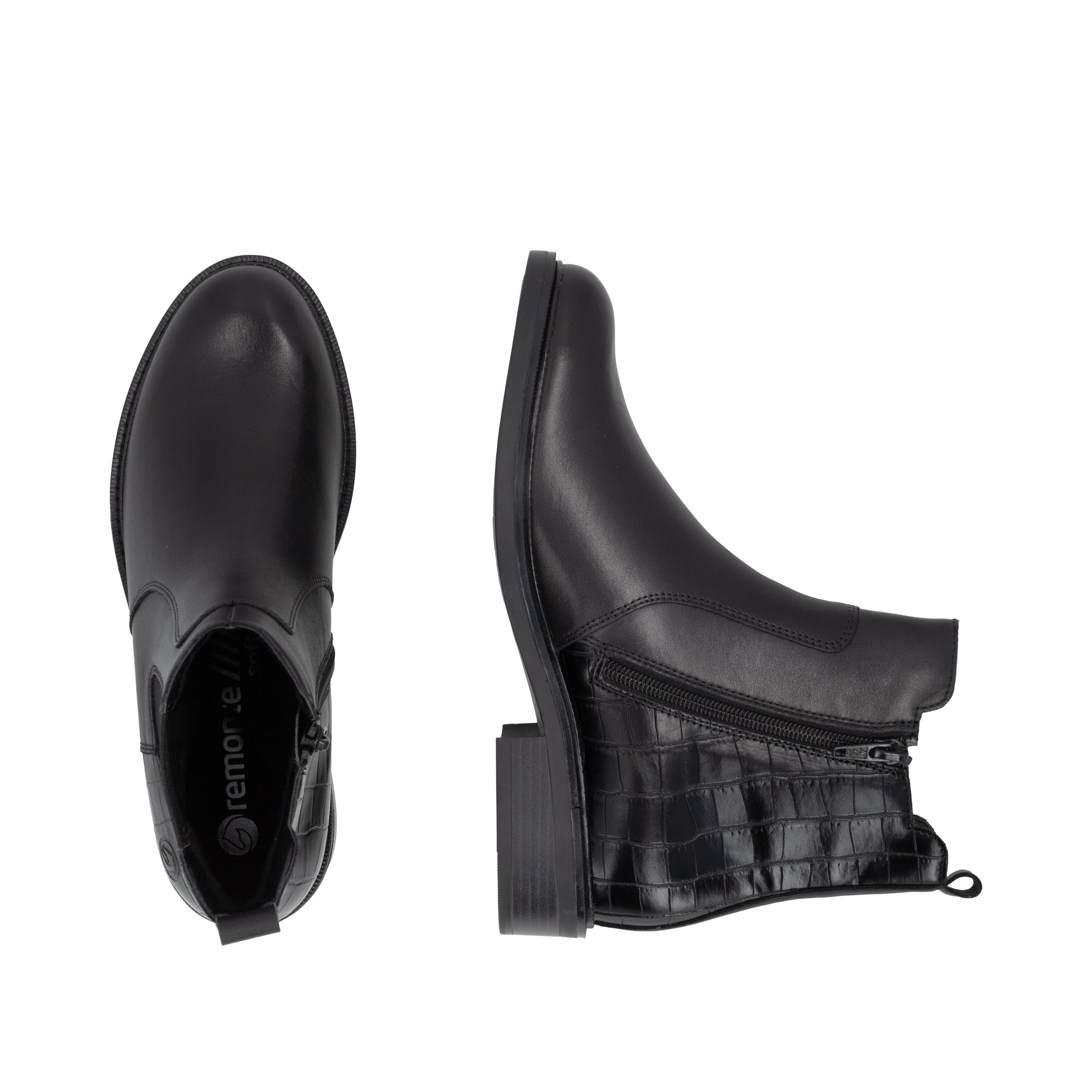 Remonte Chelseaboots Stiefelette, Business-Boots mit Stretch, Blockabsatz