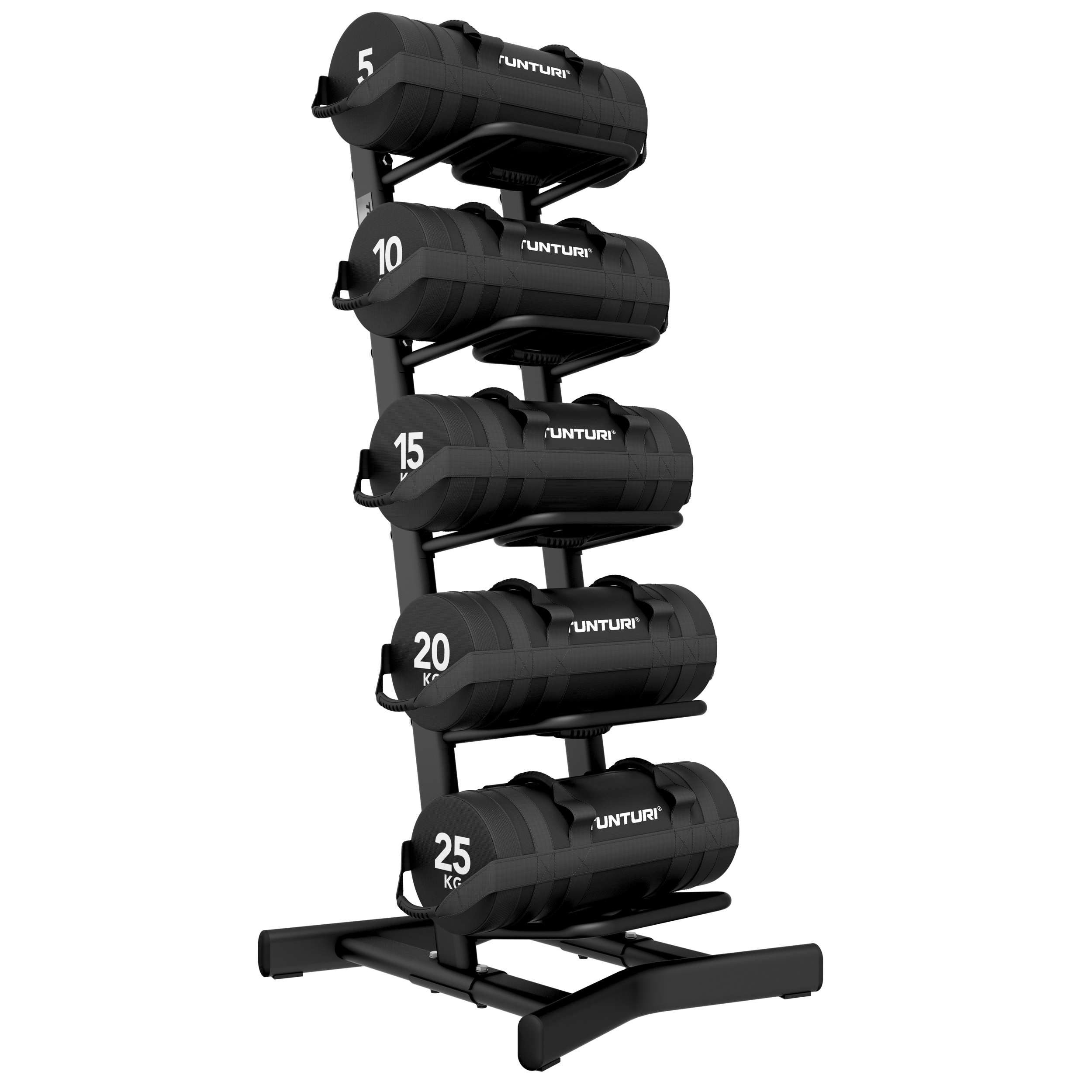 Tunturi Trainingshilfe Platinum Strength Bag Set 5-25 kg inkl. Ablageregal & gratis Fitness-A