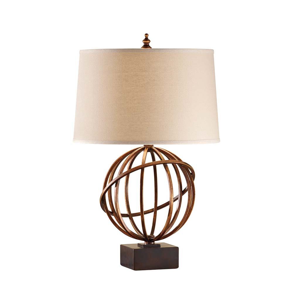 Elstead LIGHTING LED Tischleuchte, Leuchtmittel nicht inklusive, Tischleuchte Beistelllampe Nachttischlampe Stahl Gold H 58 cm