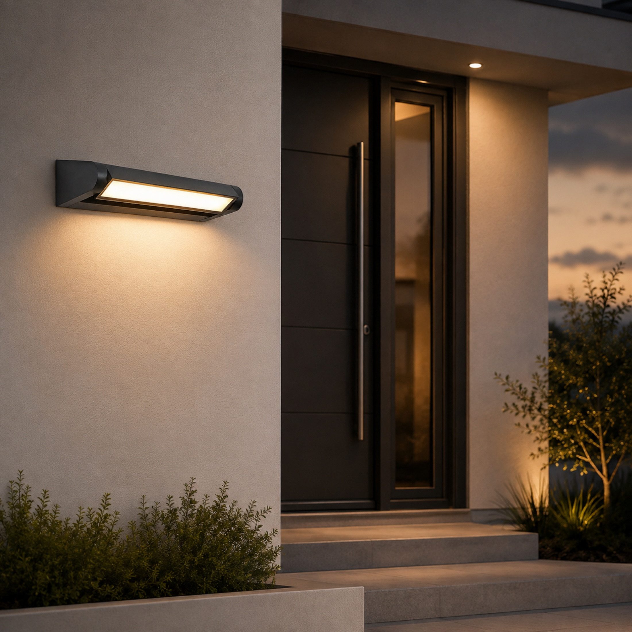 Blossom LED Wandleuchte AuBen-Wandleuchte LED Außenleuchte 350° schwenkbares LED-Panel, IP65, Aluminium 36 W Außenlampe Wand für Garten Terrasse Balkon