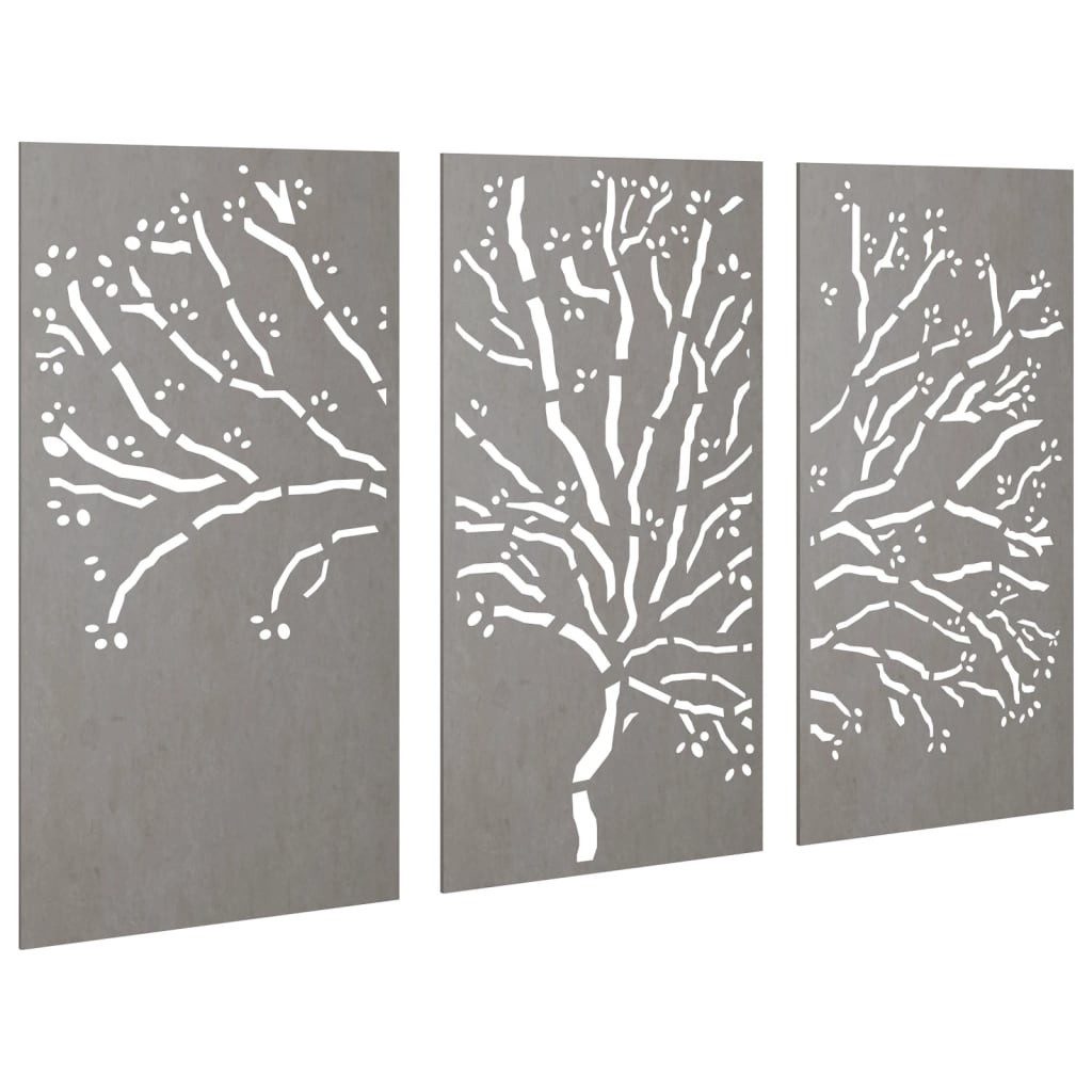 vidaXL Wandbild 3-tlg. Garten-Wanddeko 105x55 cm günstig online kaufen