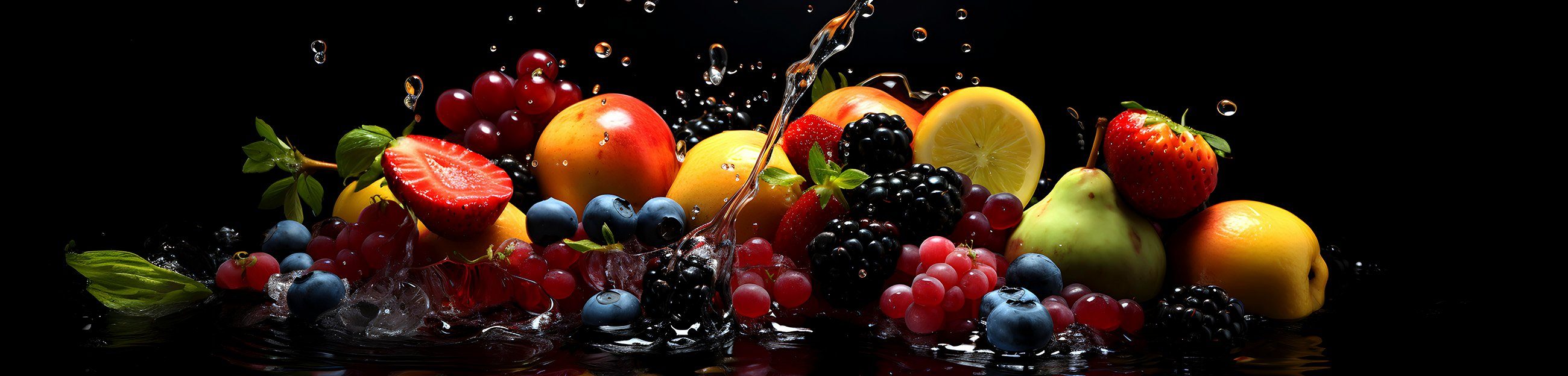 Wallarena Fototapete Küche Obst Zitronen Himbeeren günstig online kaufen