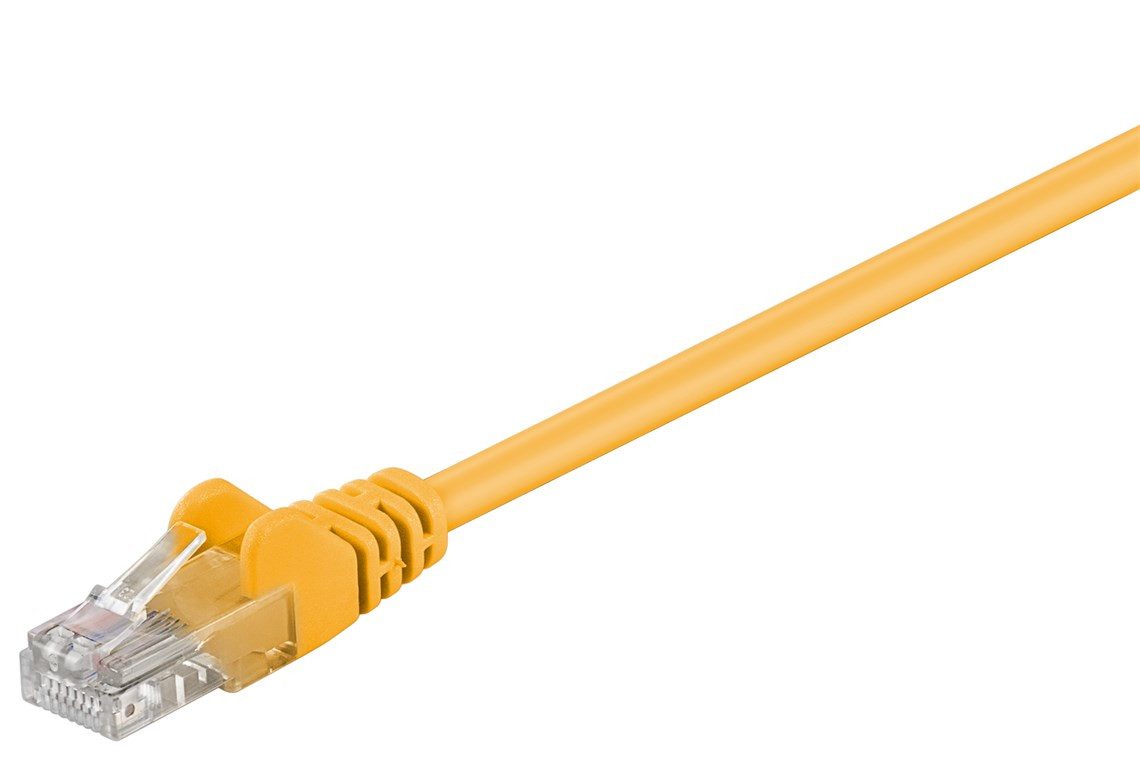 Goobay 90x Goobay 68376 CAT 5e Patchkabel, U/UTP, gelb, 5 m - Netzwerkkabel