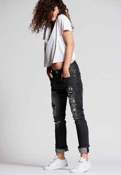 Andijamo-Fashion Boyfriend-Jeans COOL ATTITUDE Destroyed