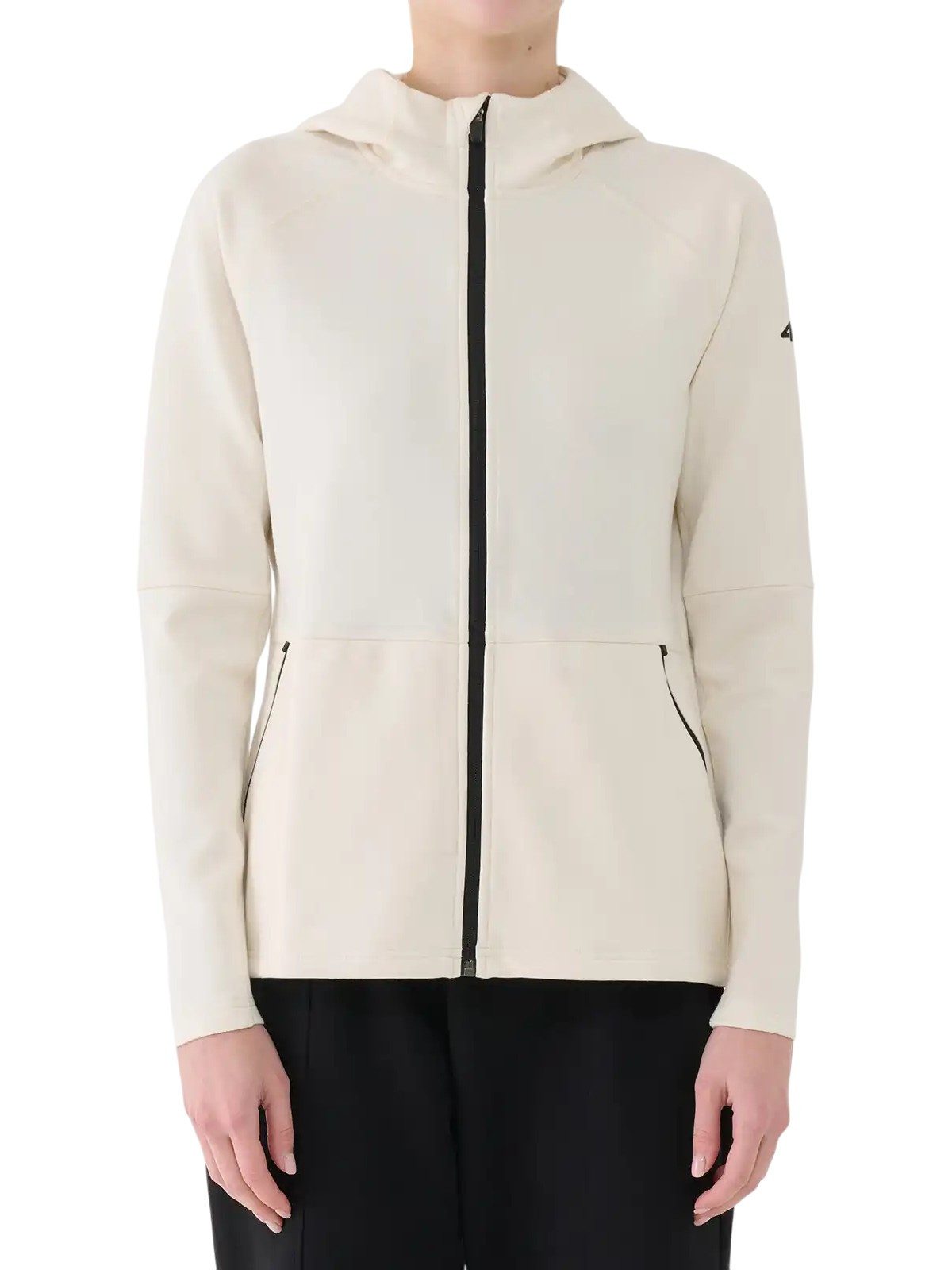 4F Trainingsjacke F2260 mit Kapuze weiss Damen