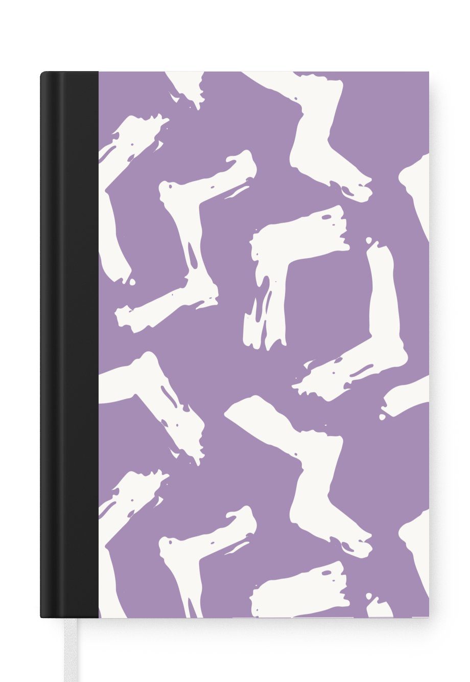MuchoWow Notizbuch Notizbuch Tagebuch Haushaltsbuch Notebook A5 Muster - Streifen -, Notizbuch Tagebuch Hardcover