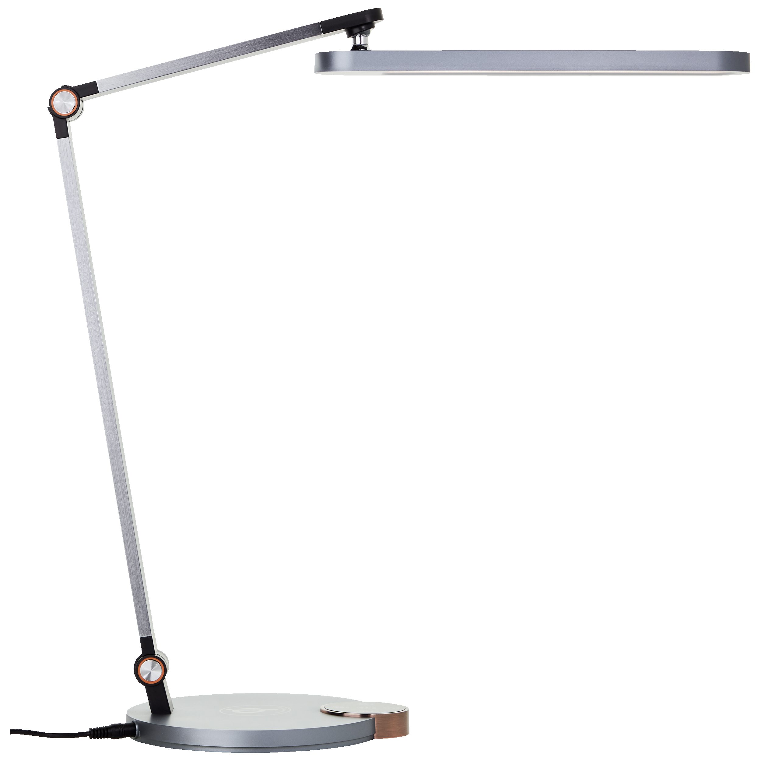 Lightbox Tischleuchte, LED fest integriert, warmweiß - kaltweiß, LED Tischlampe, wireless charging, 1000 lm, dimmbar, CCT, grau