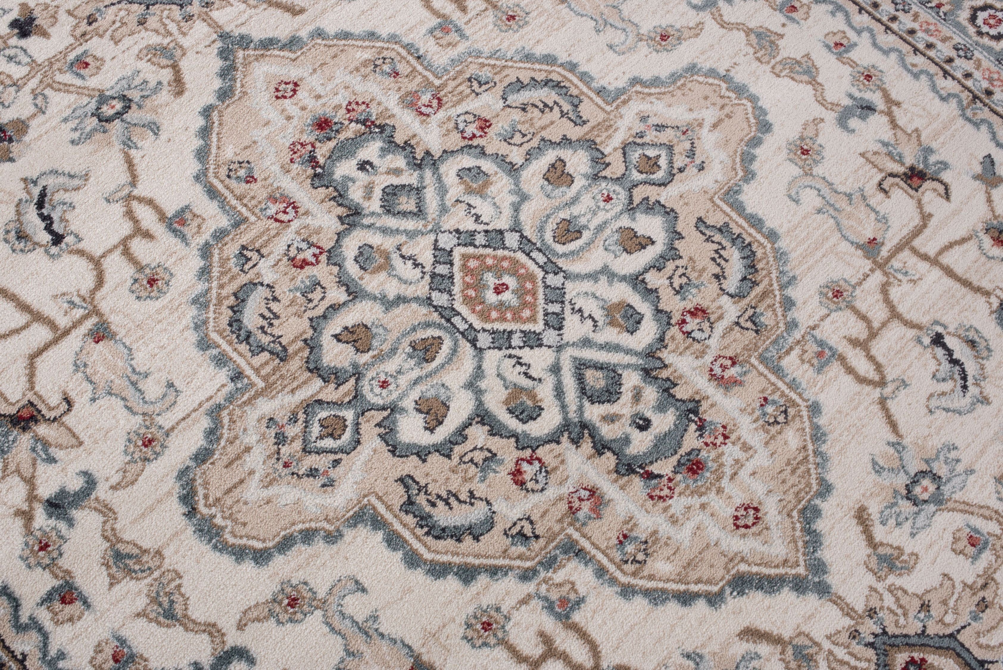 Mazovia Orientteppich Klassisch Bordüre Beige Creme Flur, Diele, Küche, Büro, Fußbodenheizung – Bild 5 von 5