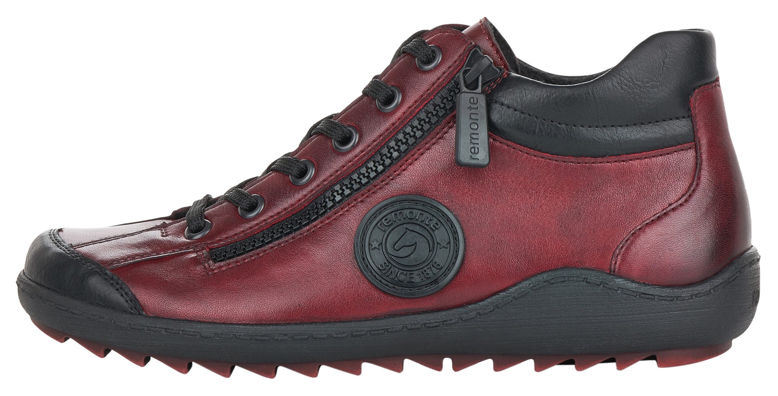 Remonte Schnürboots, Flats, Komfortschuh, Boots mit seitlichem Reißverschluss