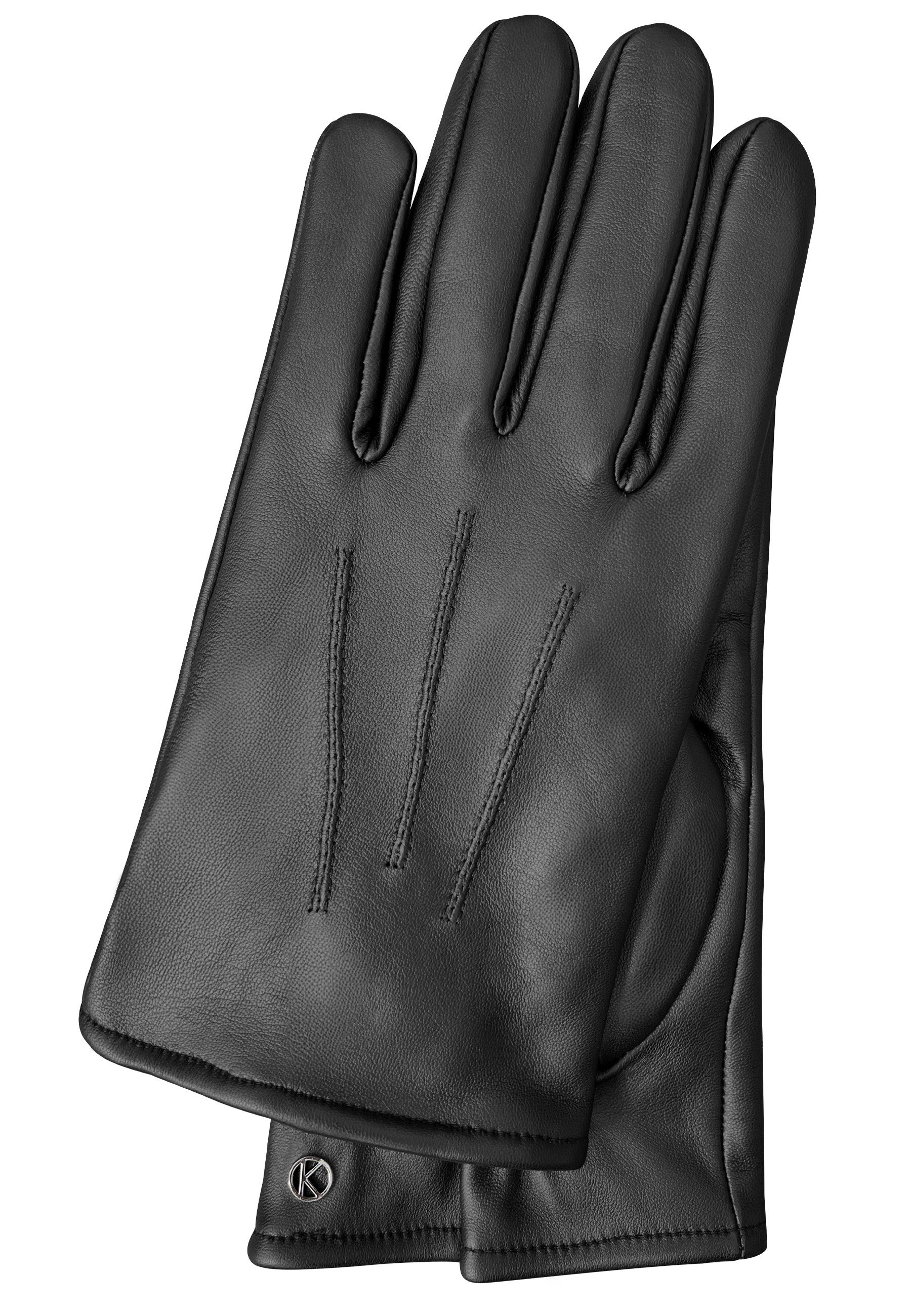 KESSLER Lederhandschuhe LIAM (Paar, 1-St., Handschuhe) Leather Working Group zertifiziertes Leder, REPREVE® Fleecefutter
