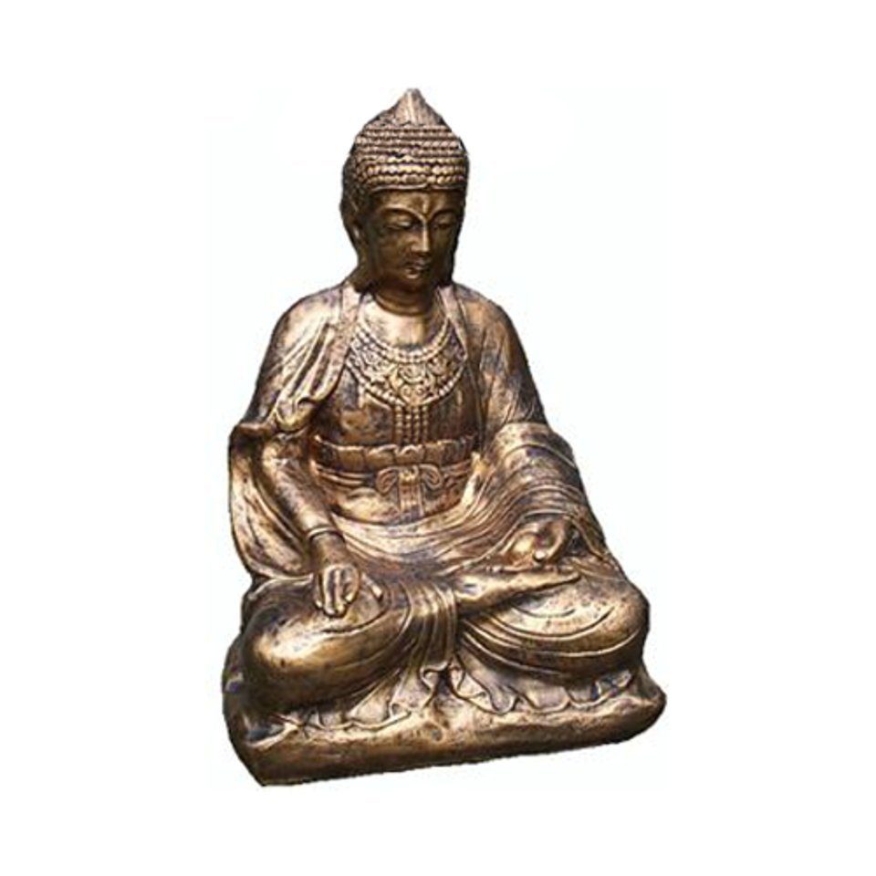 JVmoebel Dekofigur Buddha Gold Deko Figur Statue Skulptur 60 cm Figuren Statuen | Dekofiguren