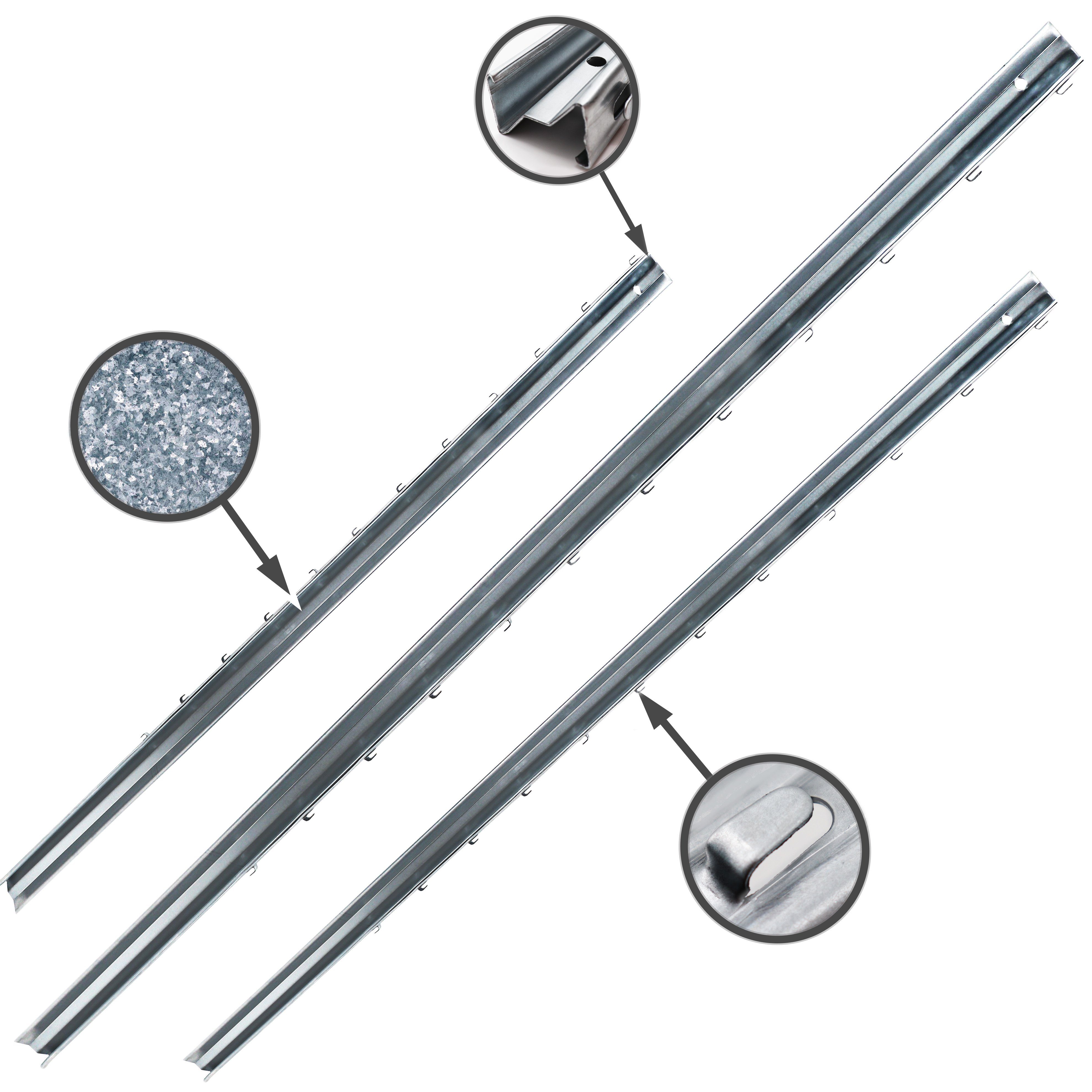 Aquagart Wildzaun 300m Wildzaun Knotengeflecht 120/16/15+ Pfosten + Spanndraht, (1-St)