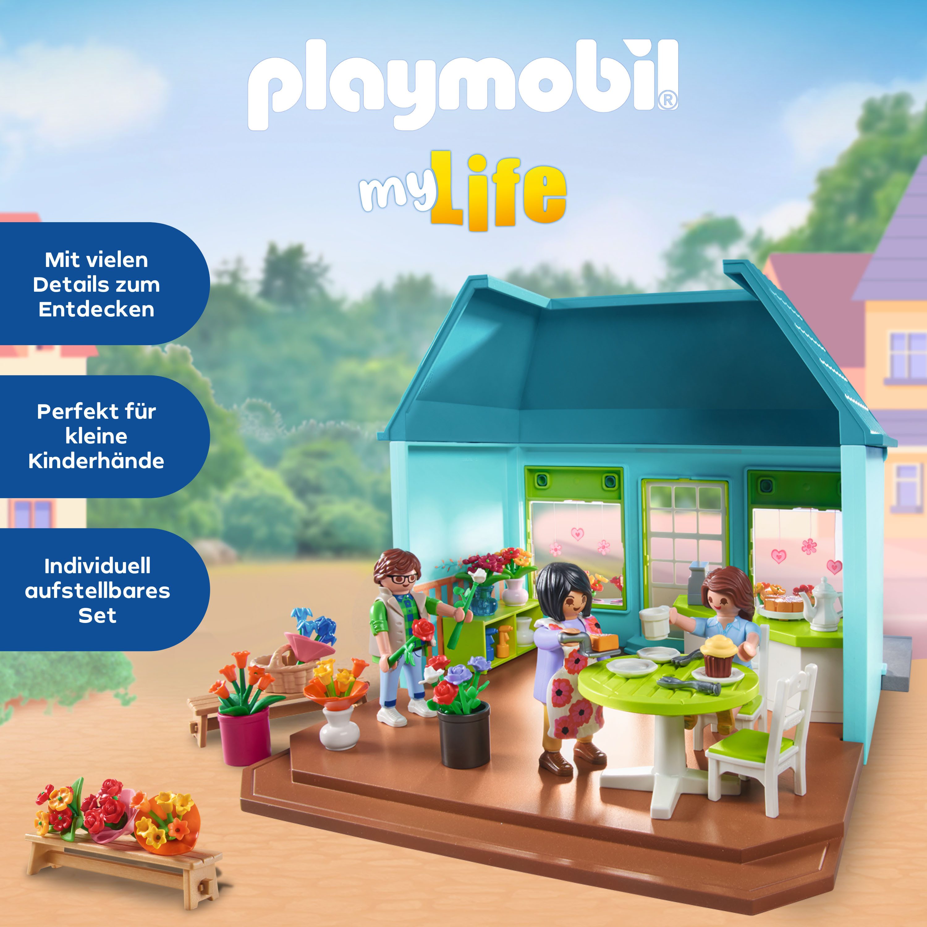 Playmobil® Blumenladen (71807), Playmobil My Life Konstruktions-Spielset, (220 St), Made in Germany