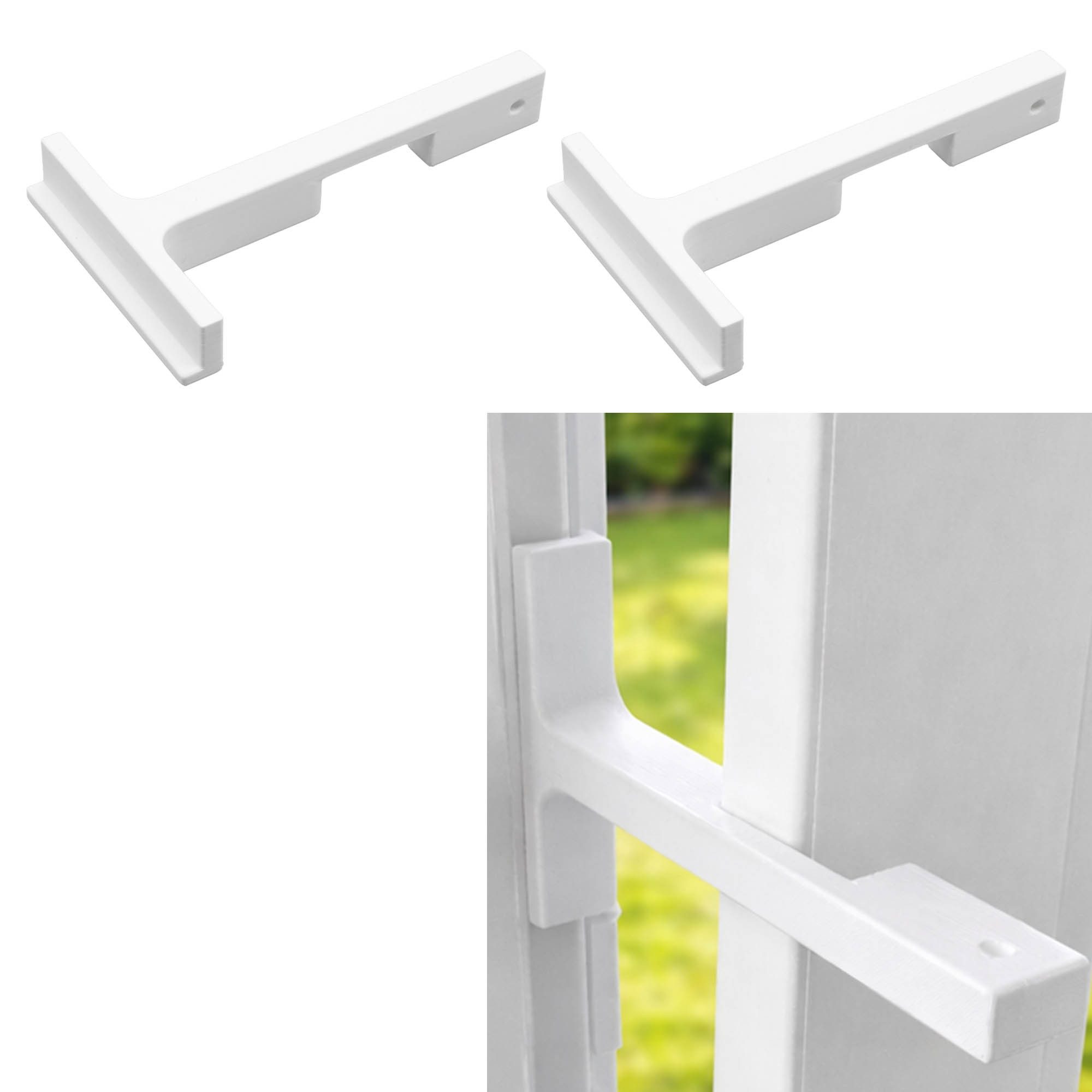 TSB Werk Fensterbeschlag Fensterstopper Fensterfeststeller Fensterhalter (2 St), Kippfensterhalter, Sicherung, Weiß, Zuknallschutz