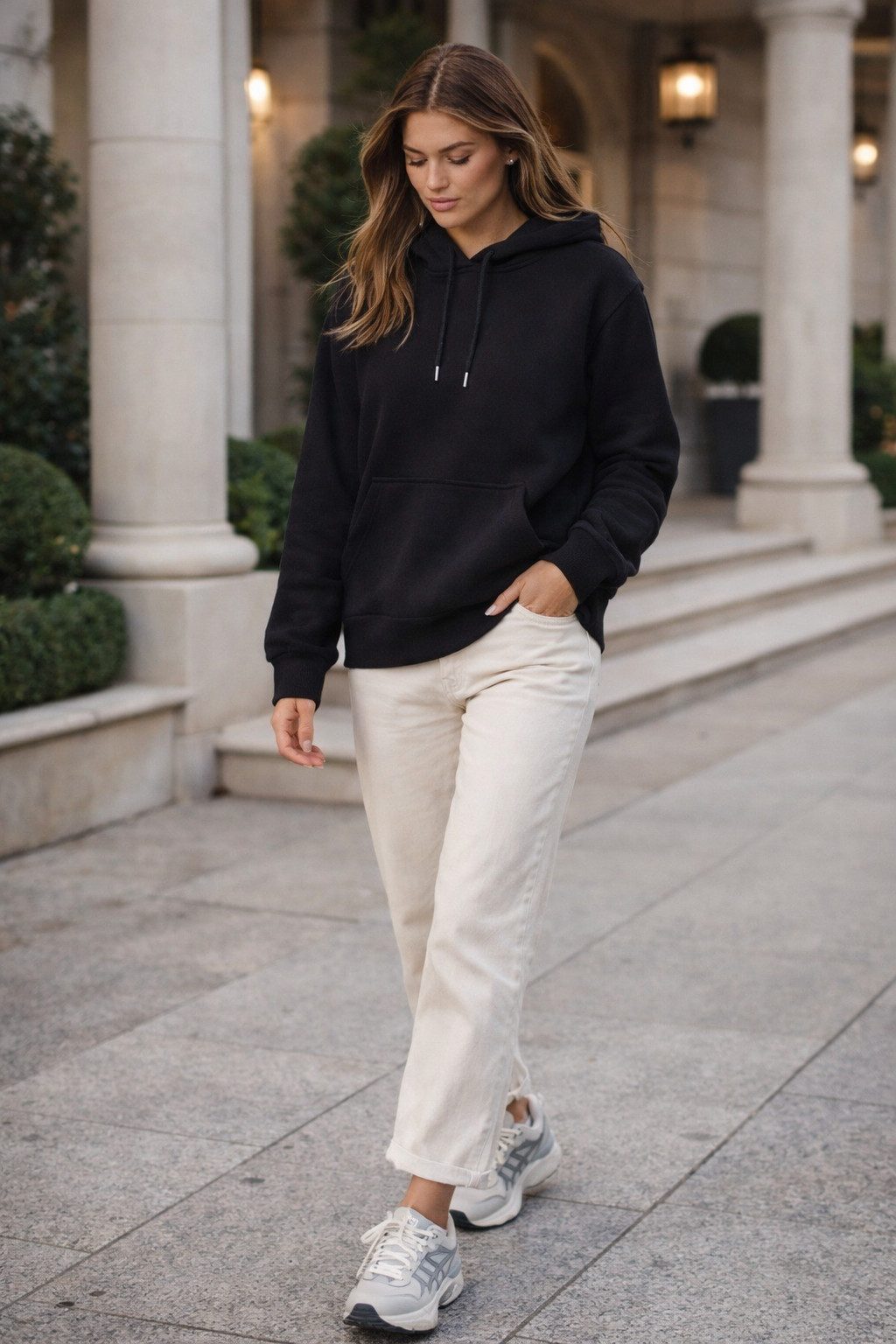 Smith & Solo Kapuzensweatshirt Hoodie Damen Kapuzenpullover (1-tlg) mit Kangurutasche, mit Kapuze – Bild 5 von 5