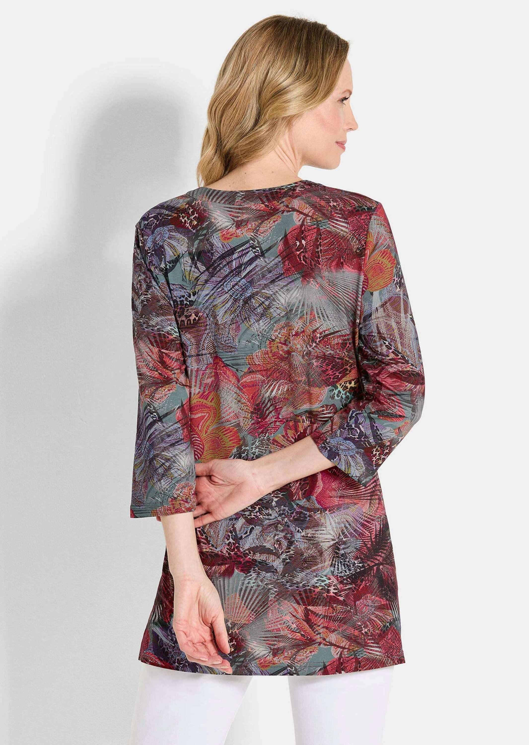 GOLDNER Tunika Jersey-Oberteil mit Rundhals Schmeichelnde Drucktunika mit f günstig online kaufen