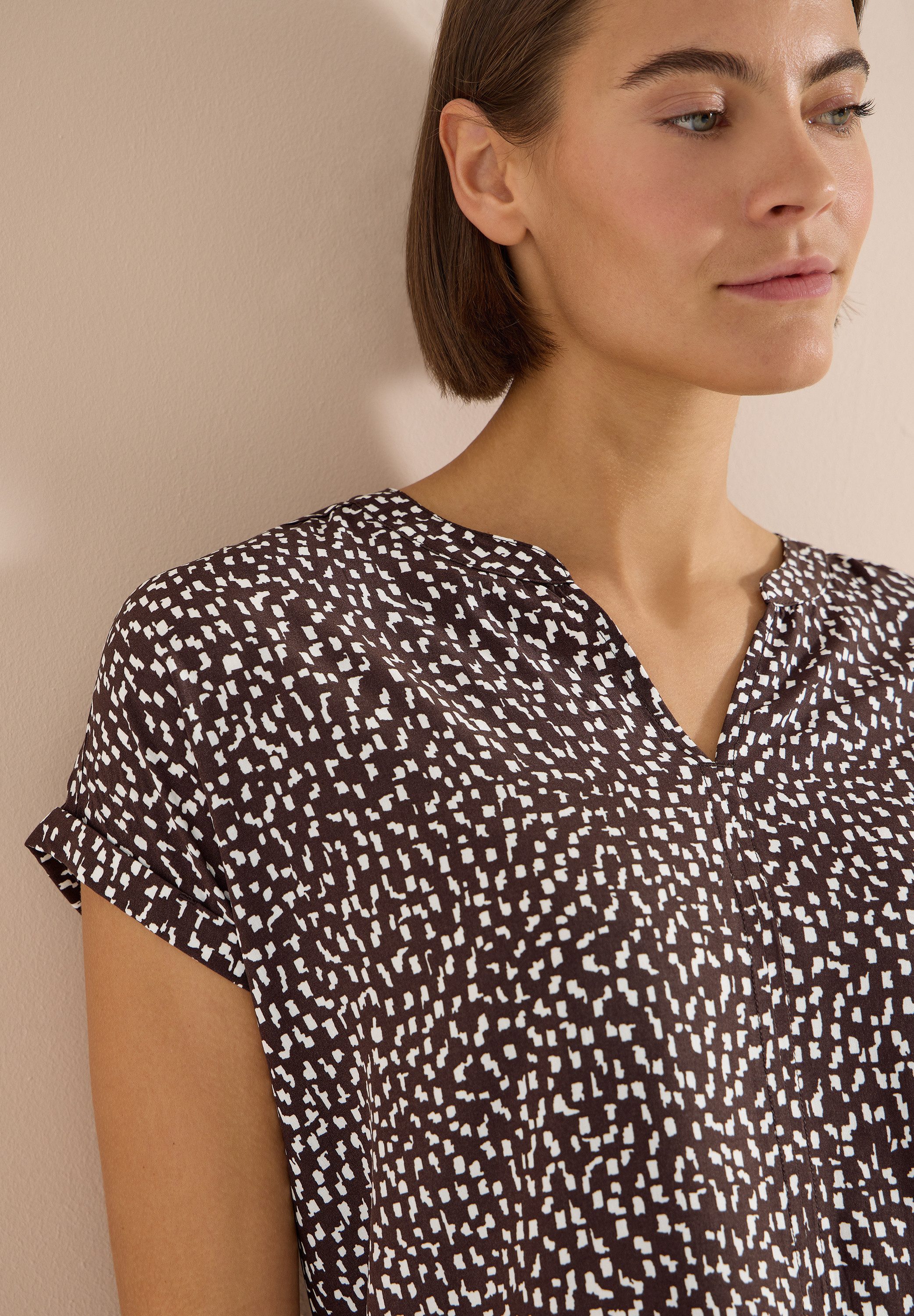 CECIL Kurzarmbluse Sommerbluse mit Allover-Print