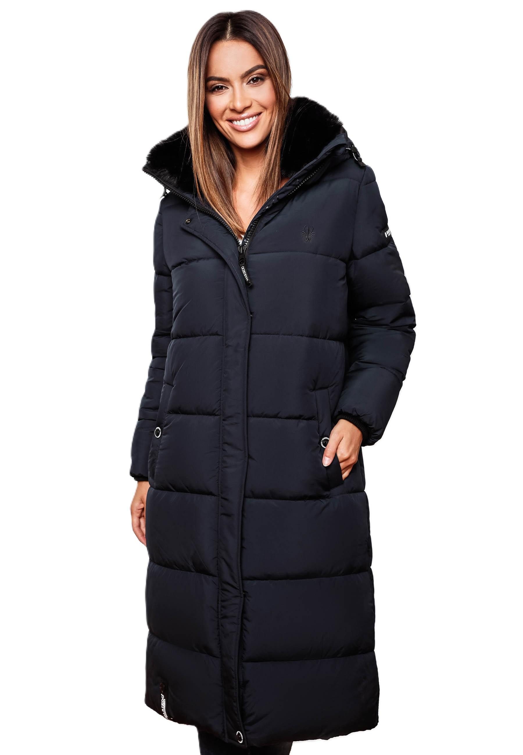 Marikoo Outdoorjacke mit abnehmbarer Kapuze Marikoo Reliziaa Damen Winterjacke B936 Navy Размер L - Gr. 40