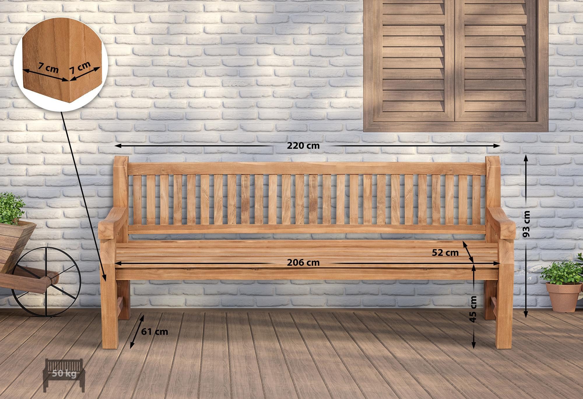 CLP Gartenbank Teakbank Jackson V2, aus günstig online kaufen