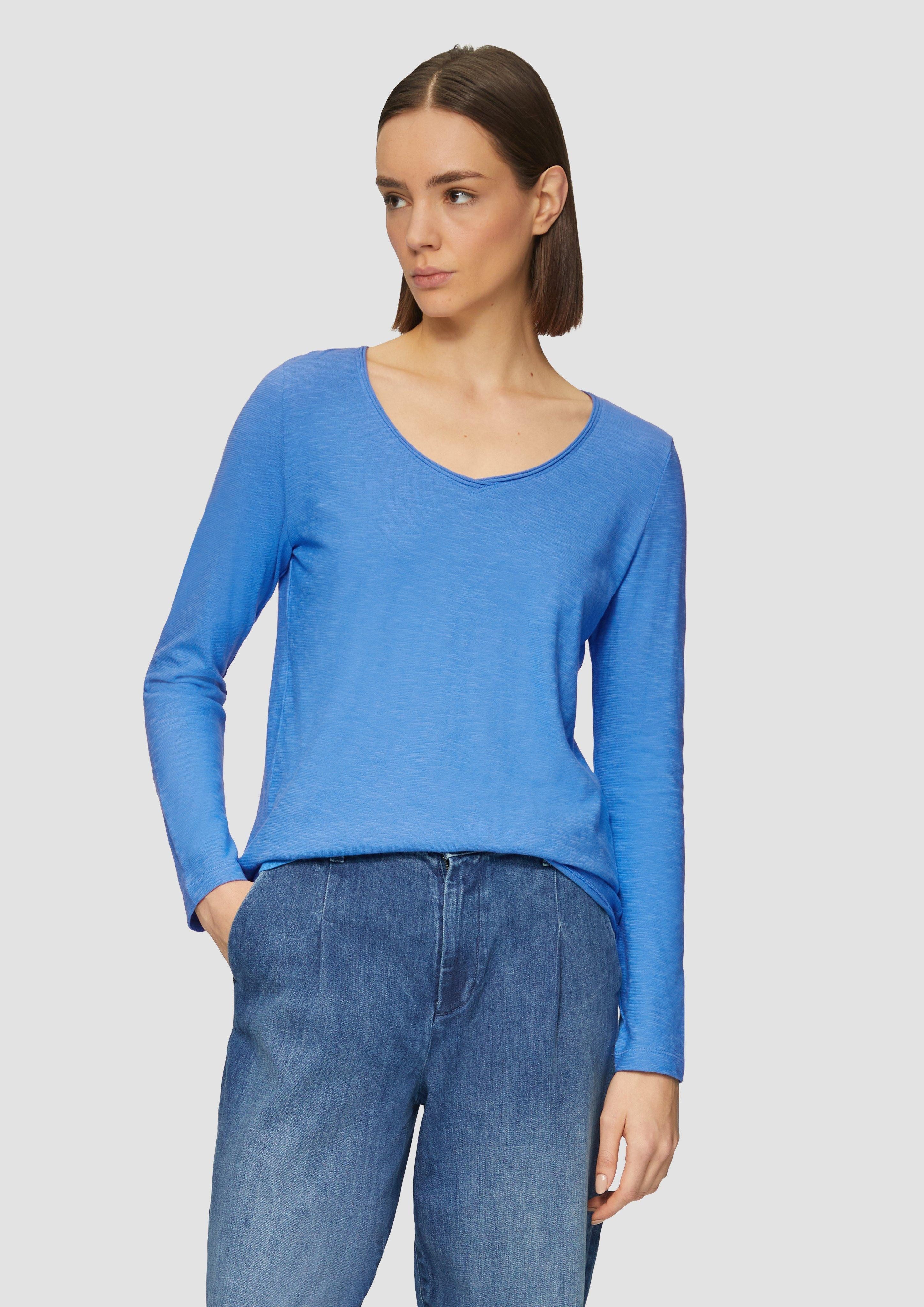 s.Oliver Langarmshirt Langarmshirt aus Slub Yarn günstig online kaufen
