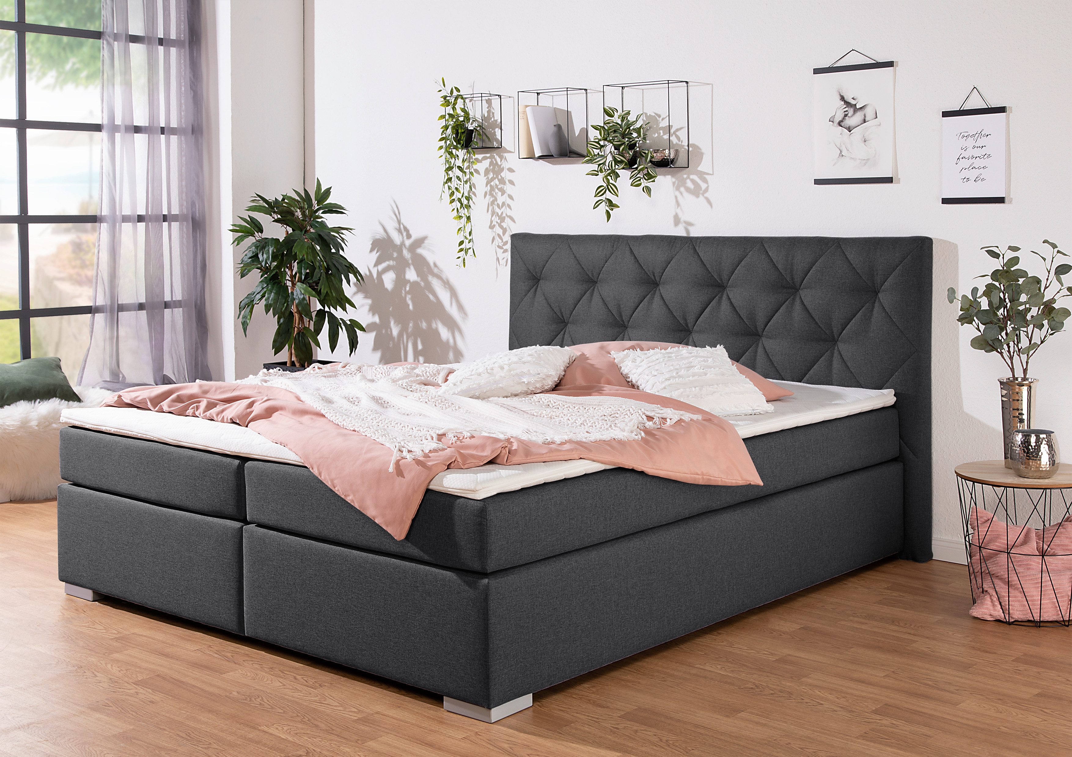 Home affaire Boxbett Tynan, wahlweise mit Bettkasten, in H2, H3 & H4 erhältilich