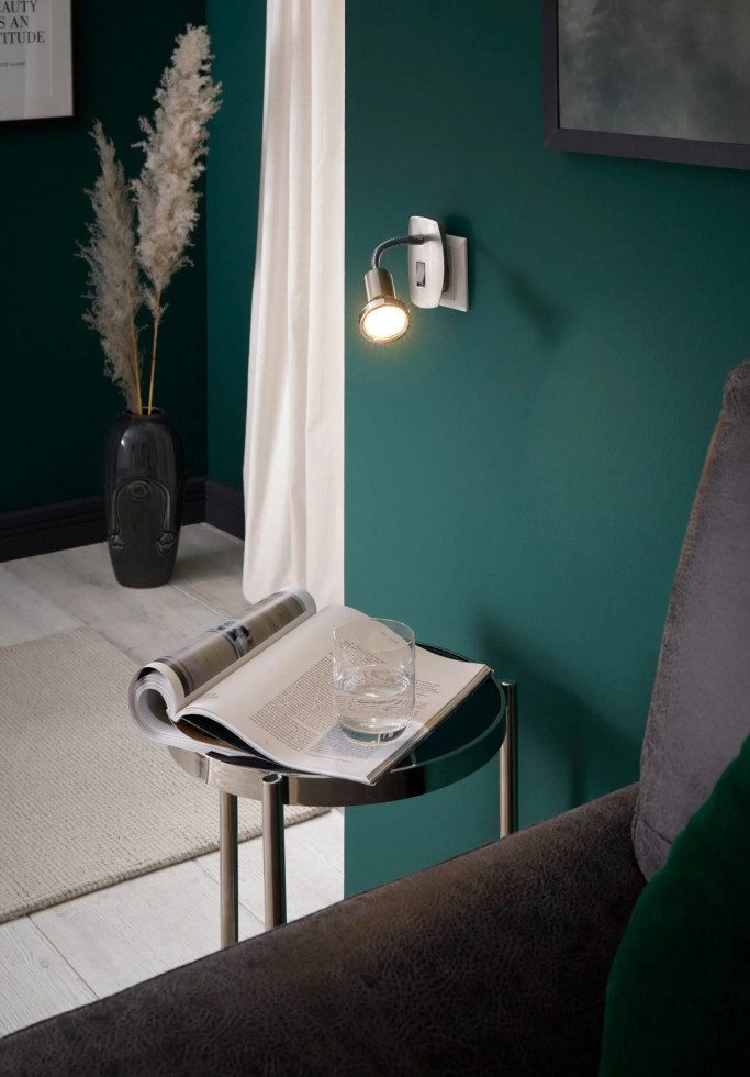 EGLO Klemmleuchte Eglo Steckerleuchte Dakar 3 E14 nickel-matt chrom, Ohne L günstig online kaufen