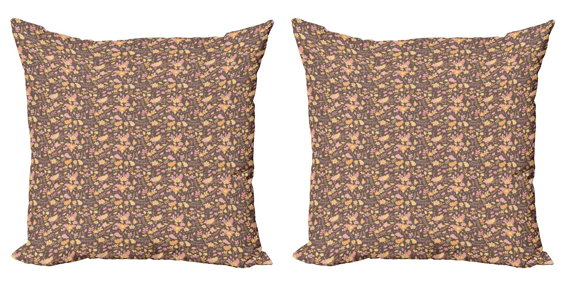Kissenbezüge Modern Accent Doppelseitiger Digitaldruck, Abakuhaus (2 Stück), Botanisch Pastellweinlese-Blumenkunst