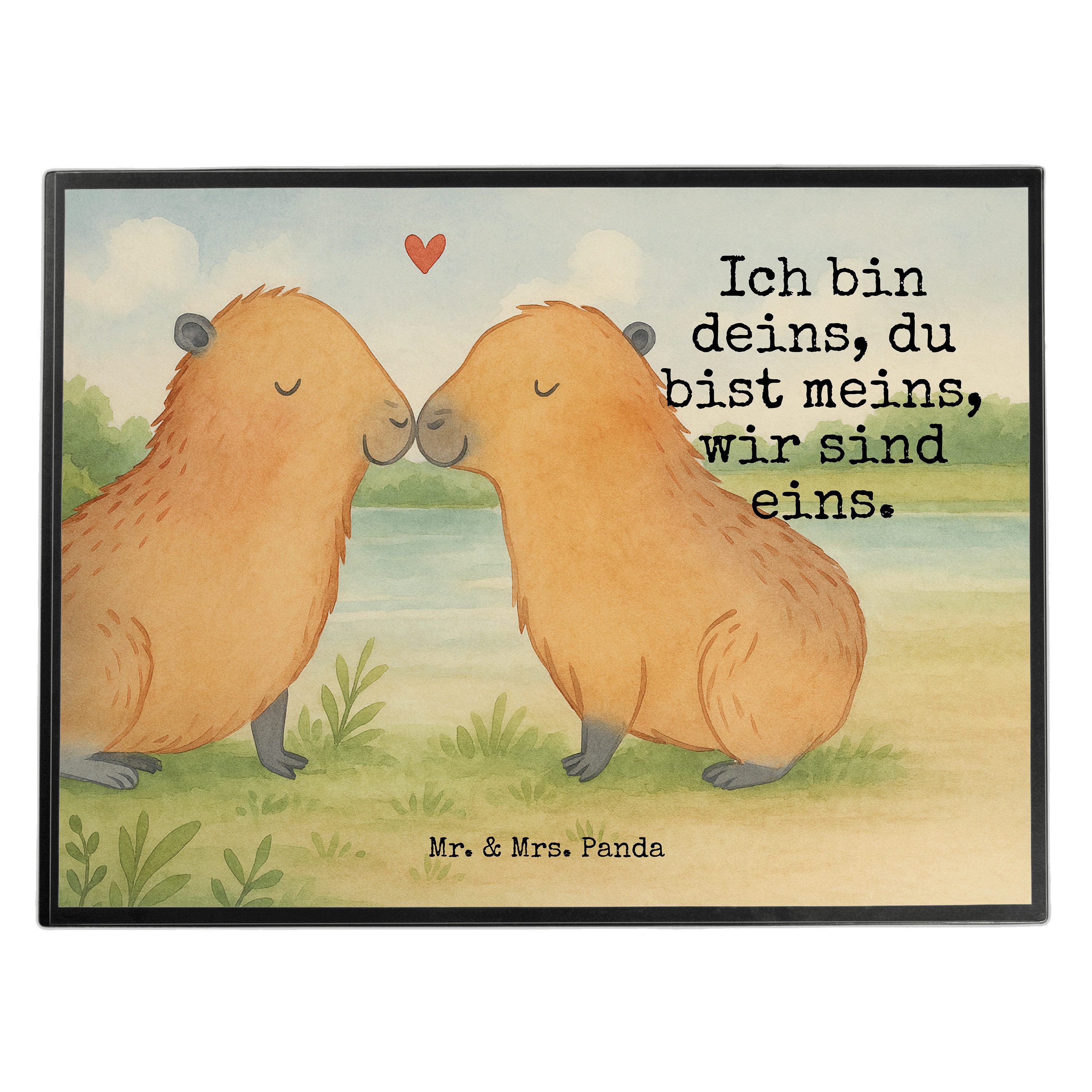Schreibtischunterlage Capybara Liebe Design, schreibtischunterlage, Weiß, schreibtischunter
