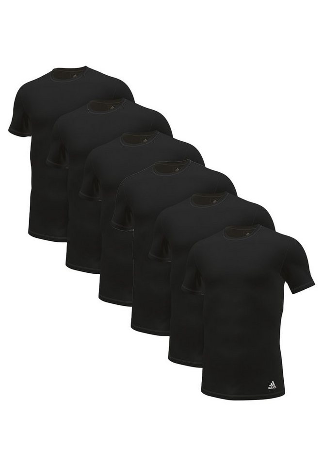 adidas Sportswear Unterhemd 6er Pack Active Core Cotton (Spar-Set, 6-St)  Unterhemd / Shirt Kurzarm - Baumwolle - Legere Passform, Nachhaltig  hergestellt, langlebig konzipiert