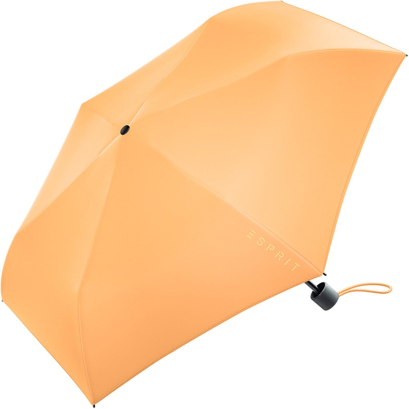 Esprit Langregenschirm Mini den HW - Damen 2023, Trendfarben Slimline in gelb neuen Regenschirm flax