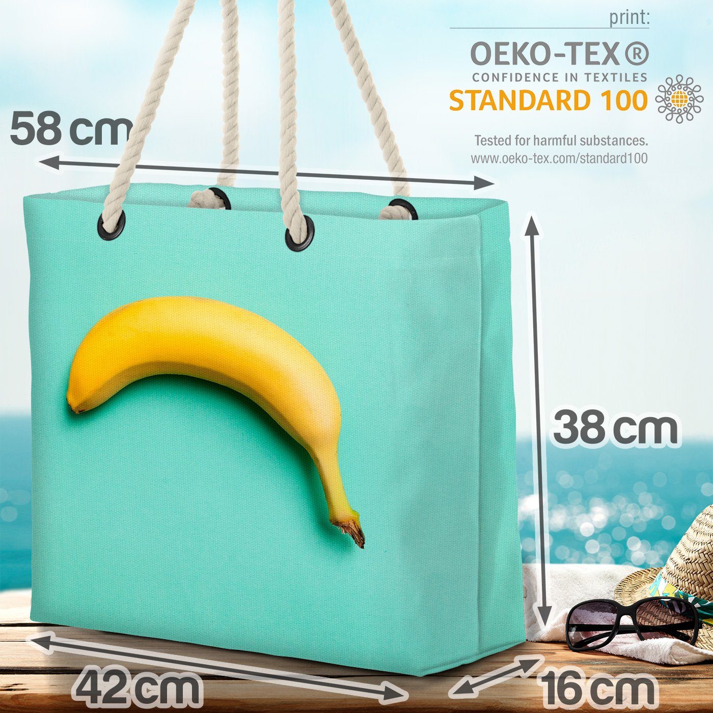Obst Frucht frisch (1-tlg), küc Foto Diät Grafik essen Strandtasche VOID Banane Stilleben Modern