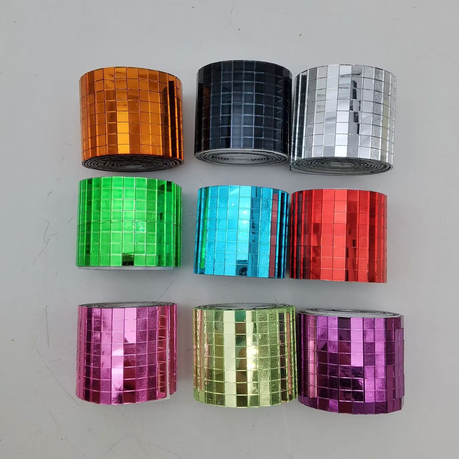Armena Spiegelfliesen Mosaikfliesen selbstklebend Glasspiegel Basteln DIY 9 Rollen 5x5mm