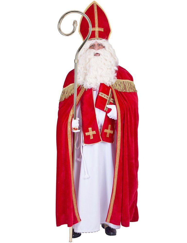 Funny Fashion Kostüm Heiliger Bischof Sankt Nikolaus für Herren mit Mit
