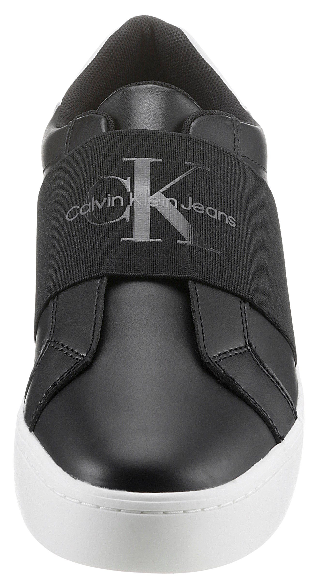 ELASTIC Jeans Form schmaler Calvin CUPSOLE in LTH schwarz Klein CASUAL Slip-On Sneaker