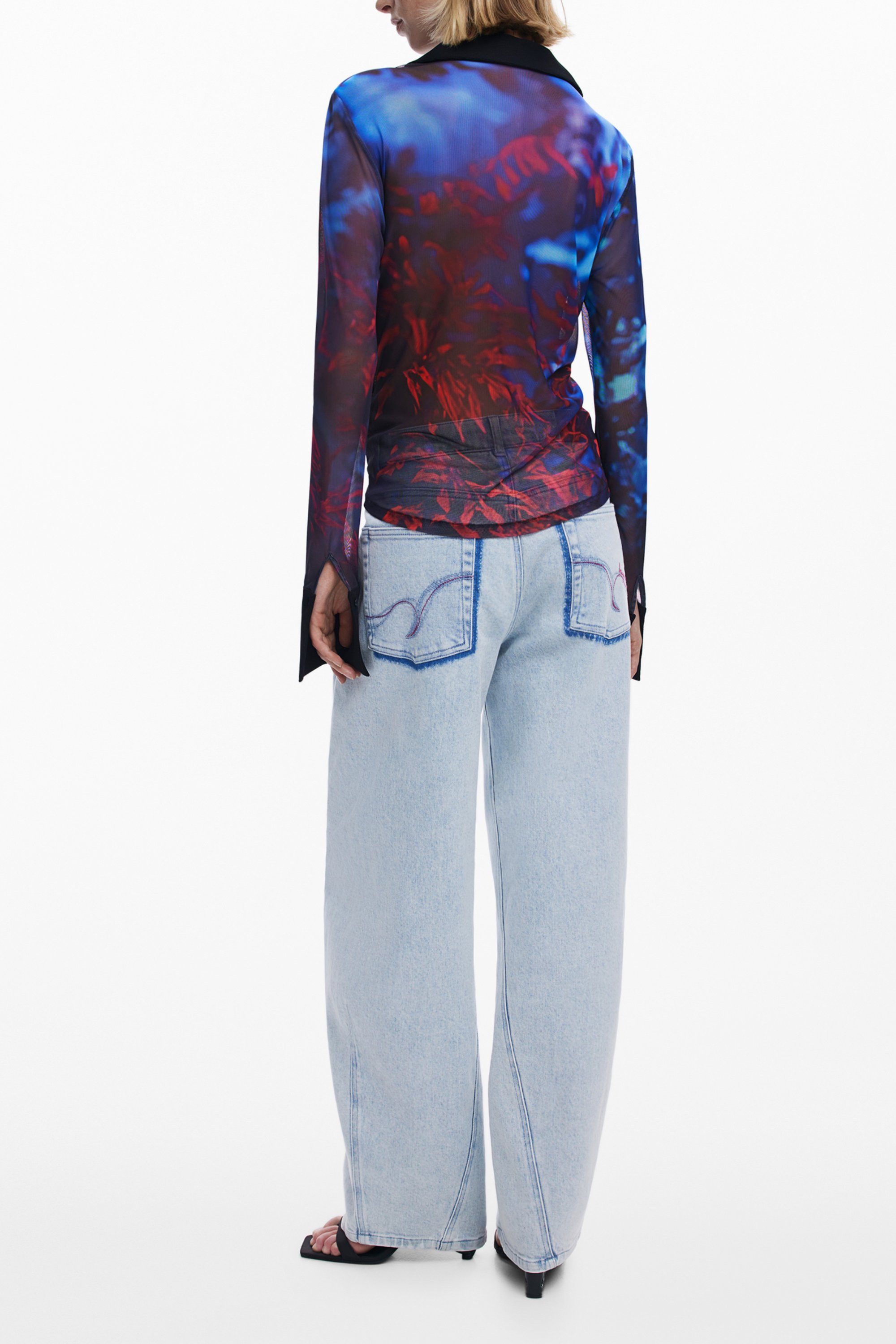 Desigual Blusenshirt Fantasiemuster Hemd: Langarm, italienischer günstig online kaufen