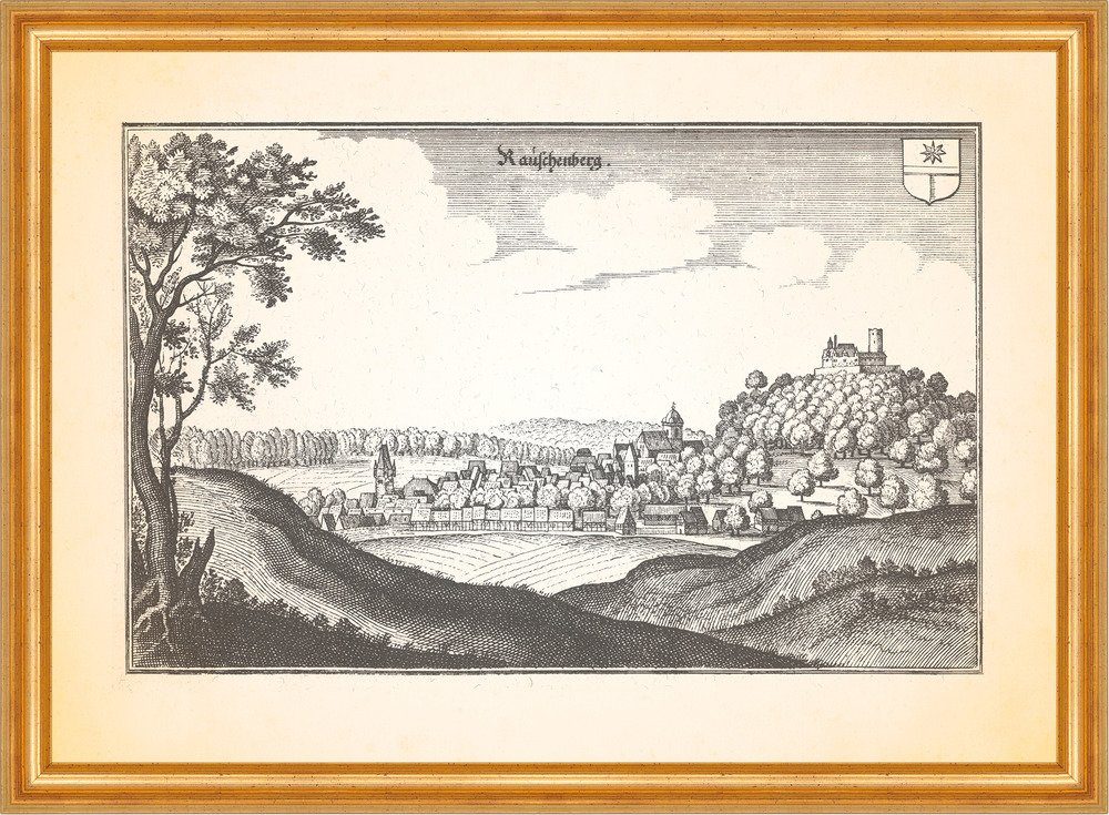 Kunstdruck Rauschenberg Burgwald Wohra Hundsbach Grafschaft Ziegenhain Merian 005
