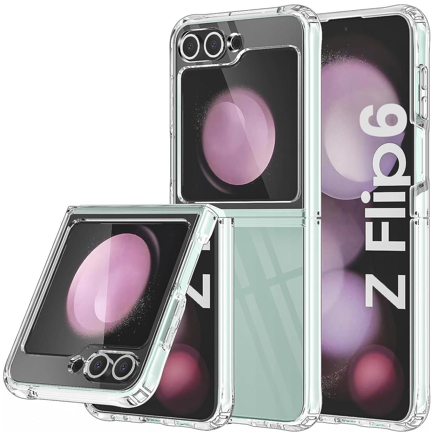 CoolGadget Handyhülle Transparent Ultra Slim Case für Samsung Galaxy Z Flip 6 6,7 Zoll, Silikon Hülle Dünne Schutzhülle für Samsung Z Flip6 5G Hülle