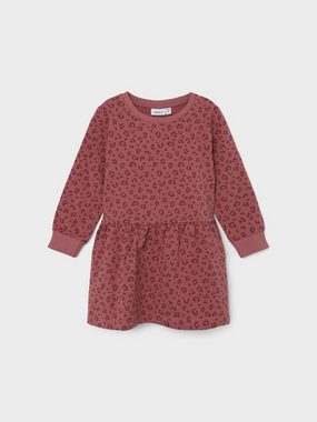 Name It Spitzenkleid Langarm Sweat Kleid Animal Leo Print Knielang NMFTEKKO (knielang) 5486 in Rosa