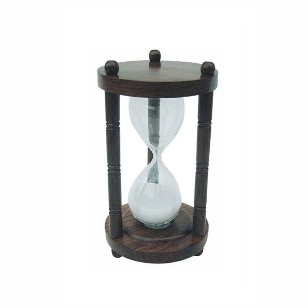 Stundenuhr Linoows Läuferuhr, Minuten, Glasenuhr, aus Holz Dekoobjekt 5 detailgetreue Sanduhr, Dekoration