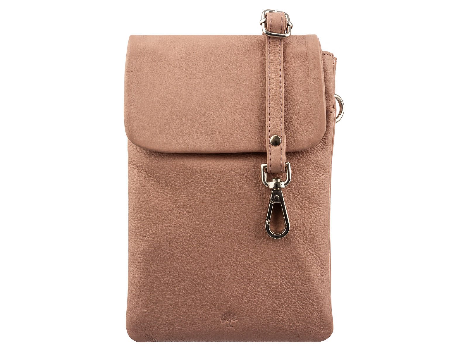 Prato Umhängetasche AJ12 Handy Umhängetasche Rindleder (ein Stück, 1-tlg., ca. B/H/T 14/21/4 cm), Magnetverschluss