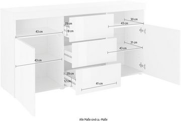 borchardt Möbel Sideboard Kapstadt, Breite 139 cm