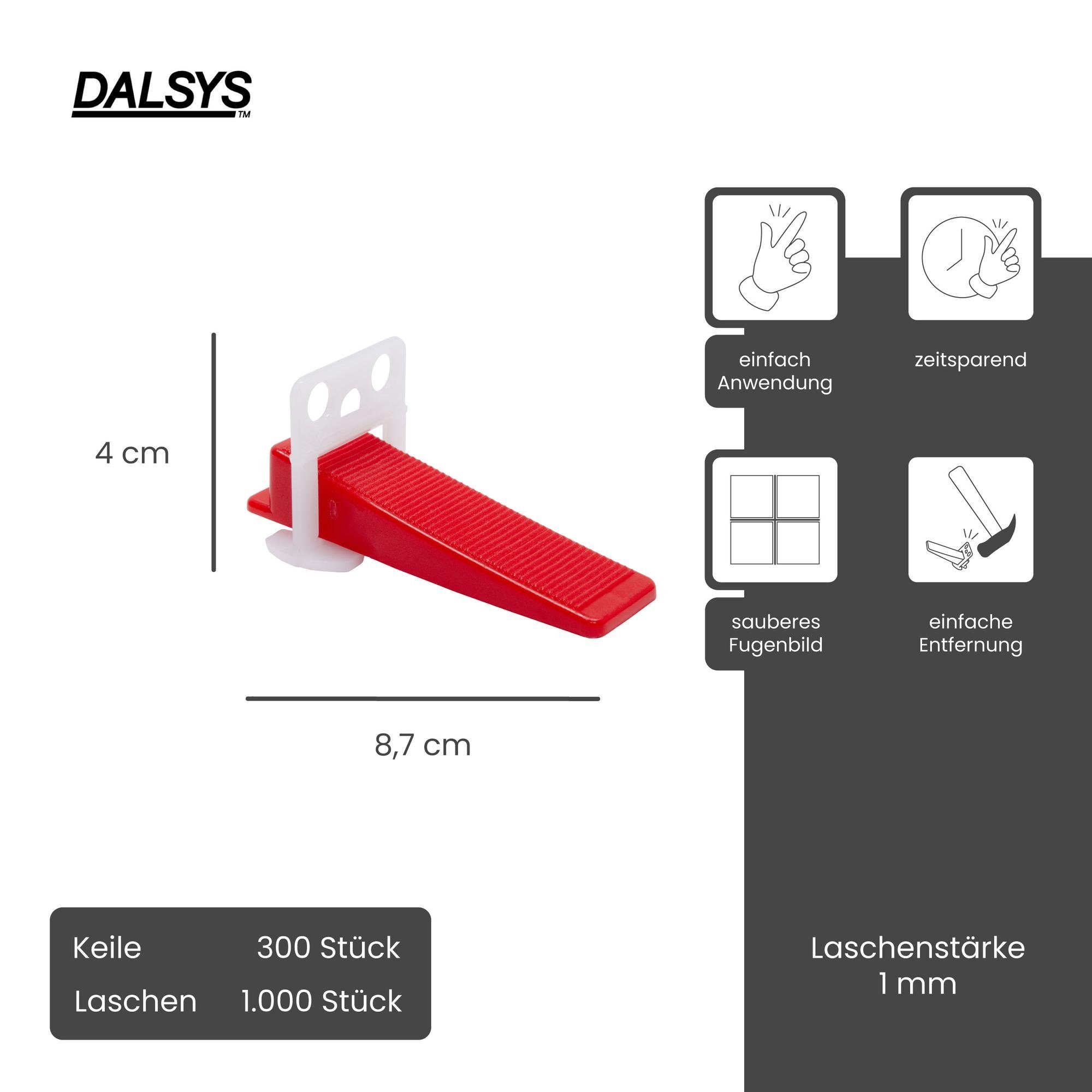 Dalsys Nivelliersystem für Fliesen enthält (1mm) günstig online kaufen