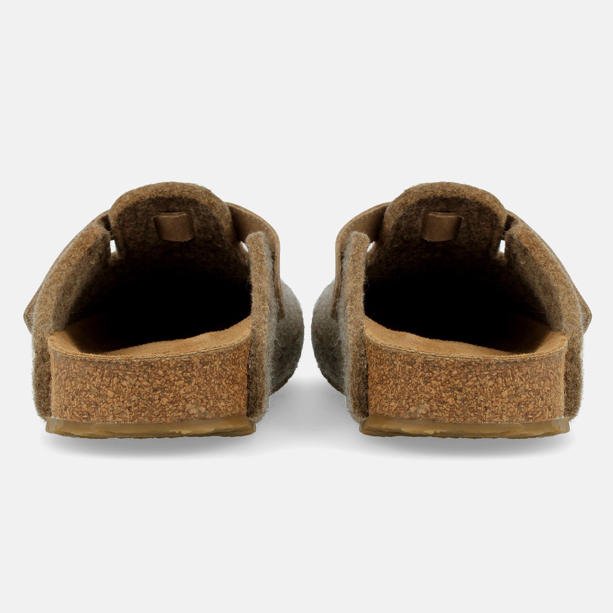Haflinger Haflinger Kurt Filzclog mit Korkfußbett Lederdecksohle Unisex Hausschuh – Bild 4 von 5