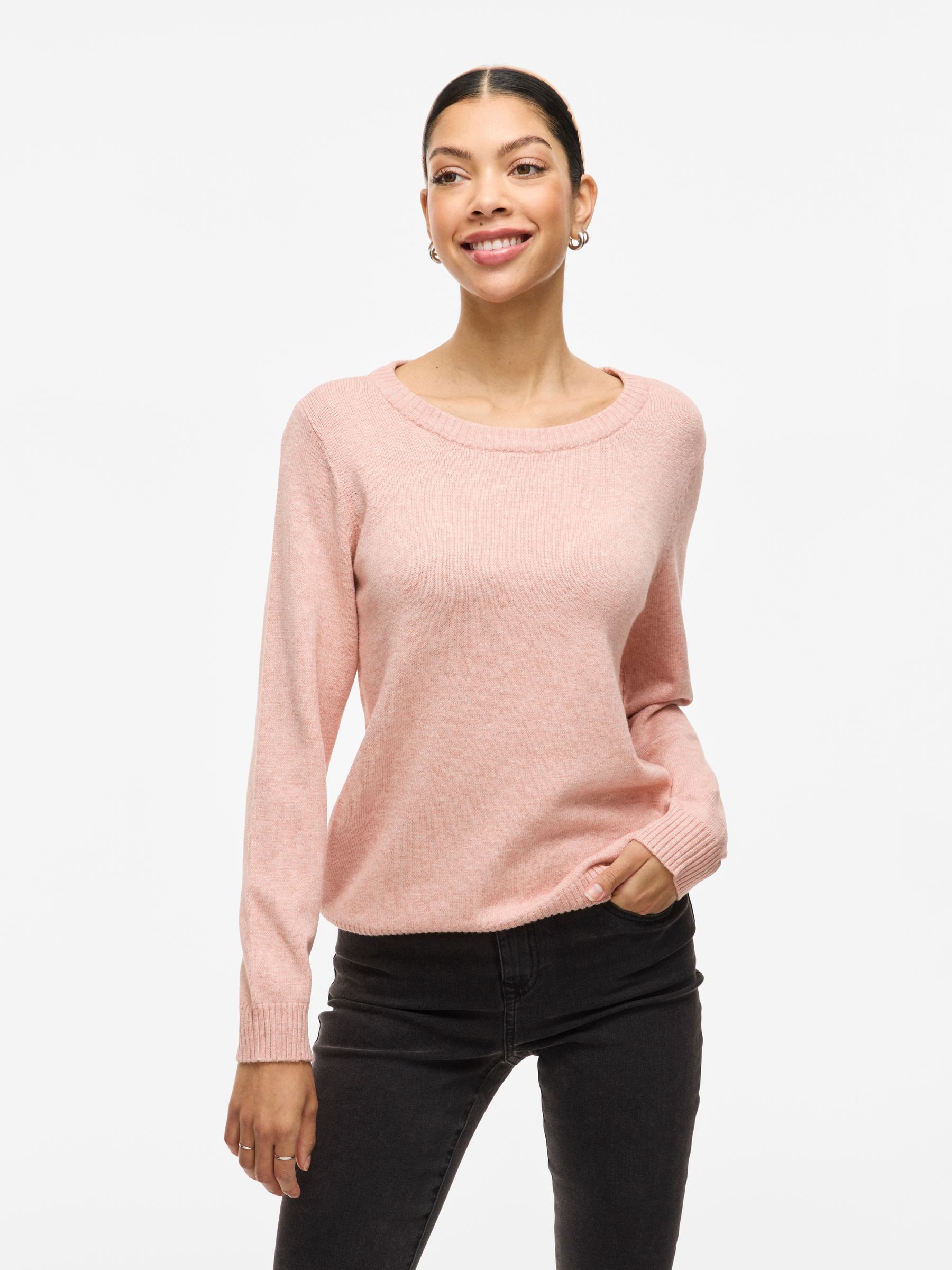 Vila Strickpullover Dünner Rundhals Strickpullover VIRIL günstig online kaufen