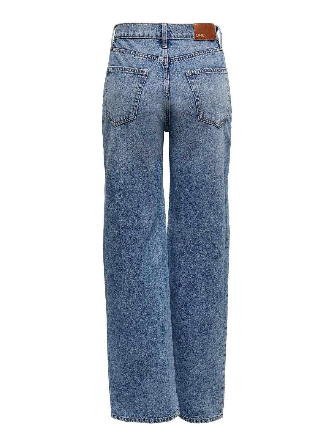 REA345 WIDE ONLHOPE DNM blau NOOS Regular-fit-Jeans EX ONLY HW